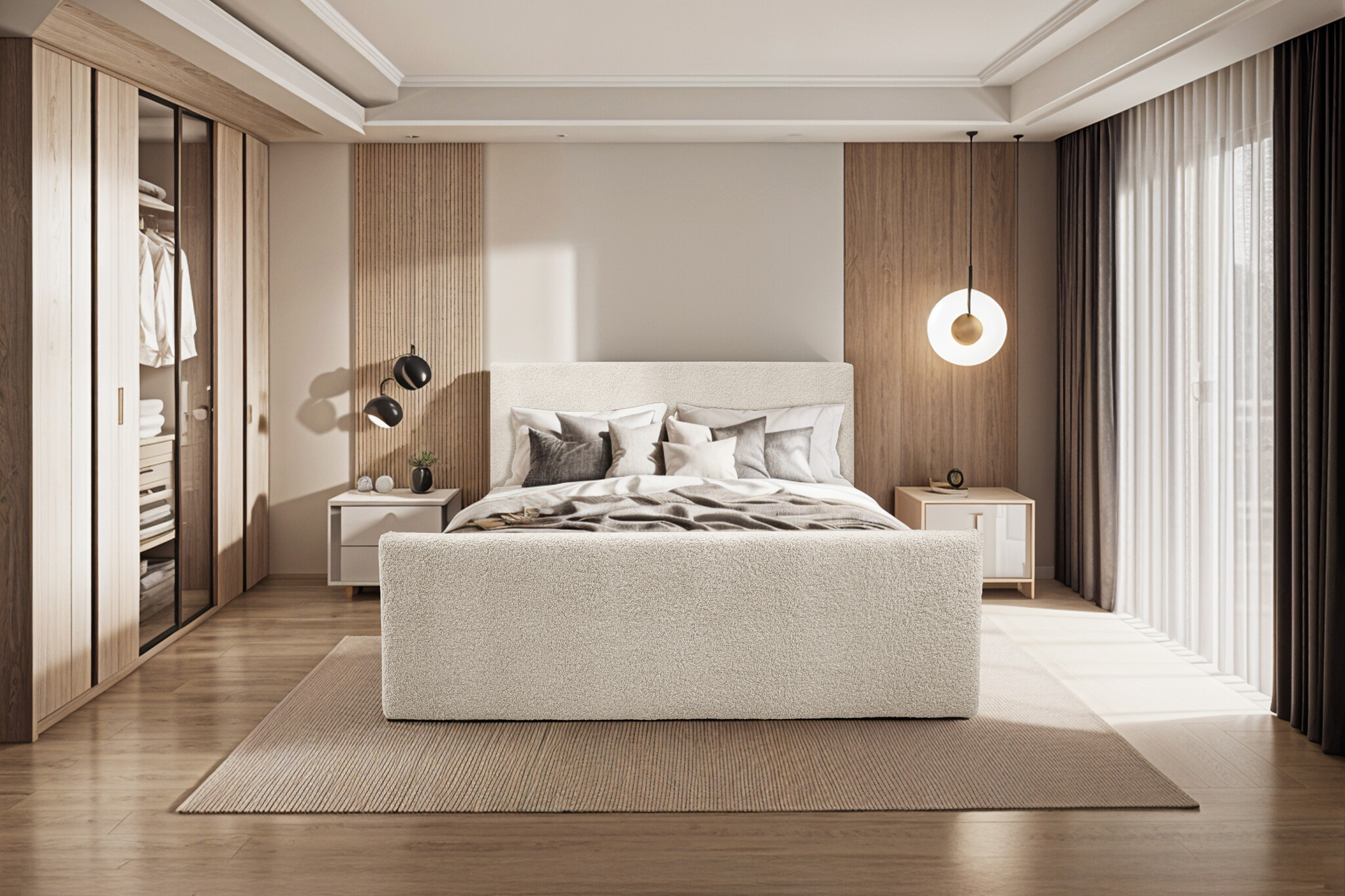 Noctera Opbergboxspring Lars - Teddystof