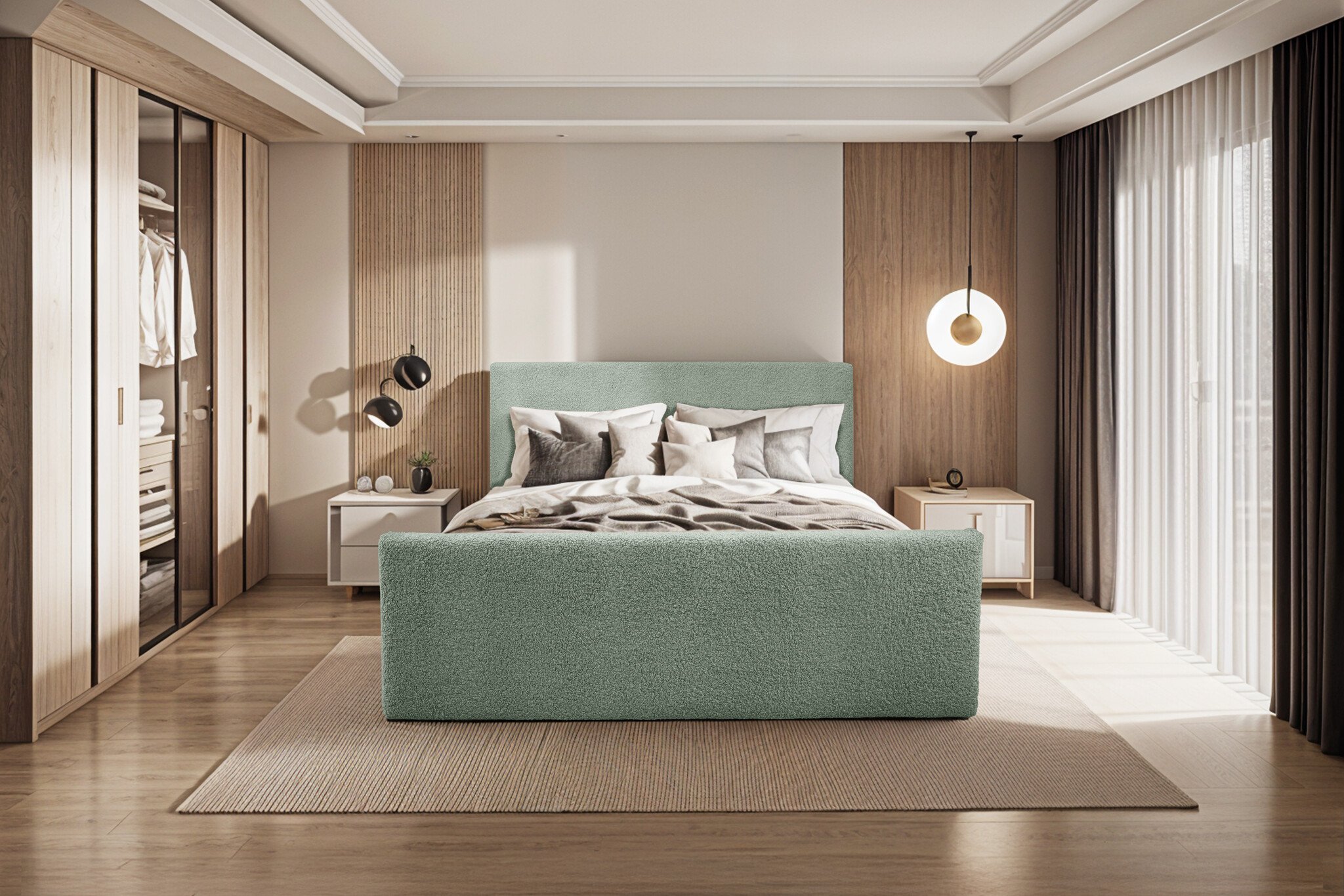 Noctera Opbergboxspring Lars - Teddystof