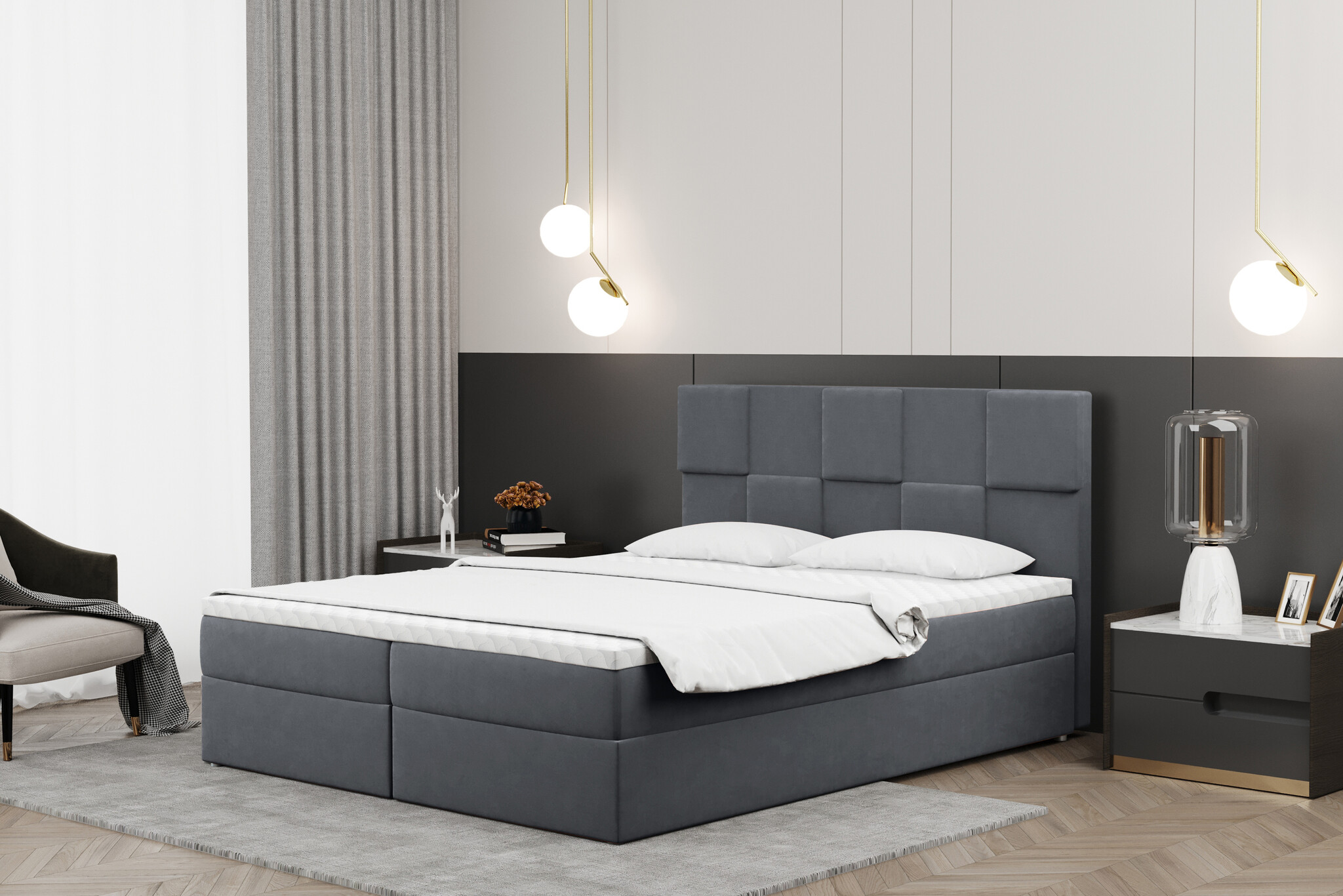 Noctera Opbergboxspring Alba - Velvet