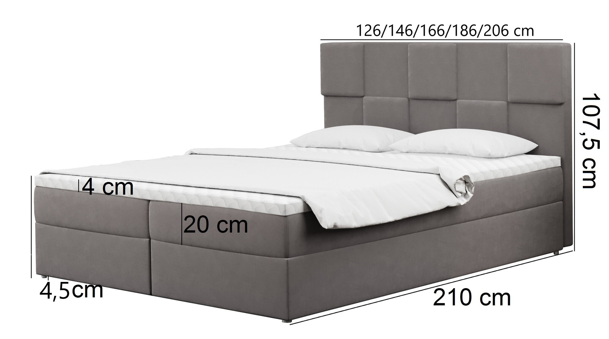 Noctera Opbergboxspring Alba - Velvet