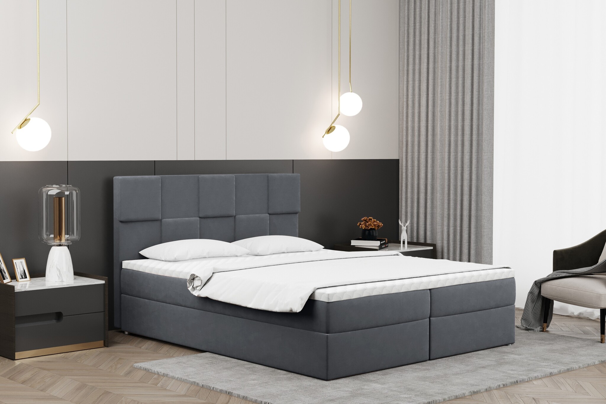 Noctera Opbergboxspring Alba - Velvet