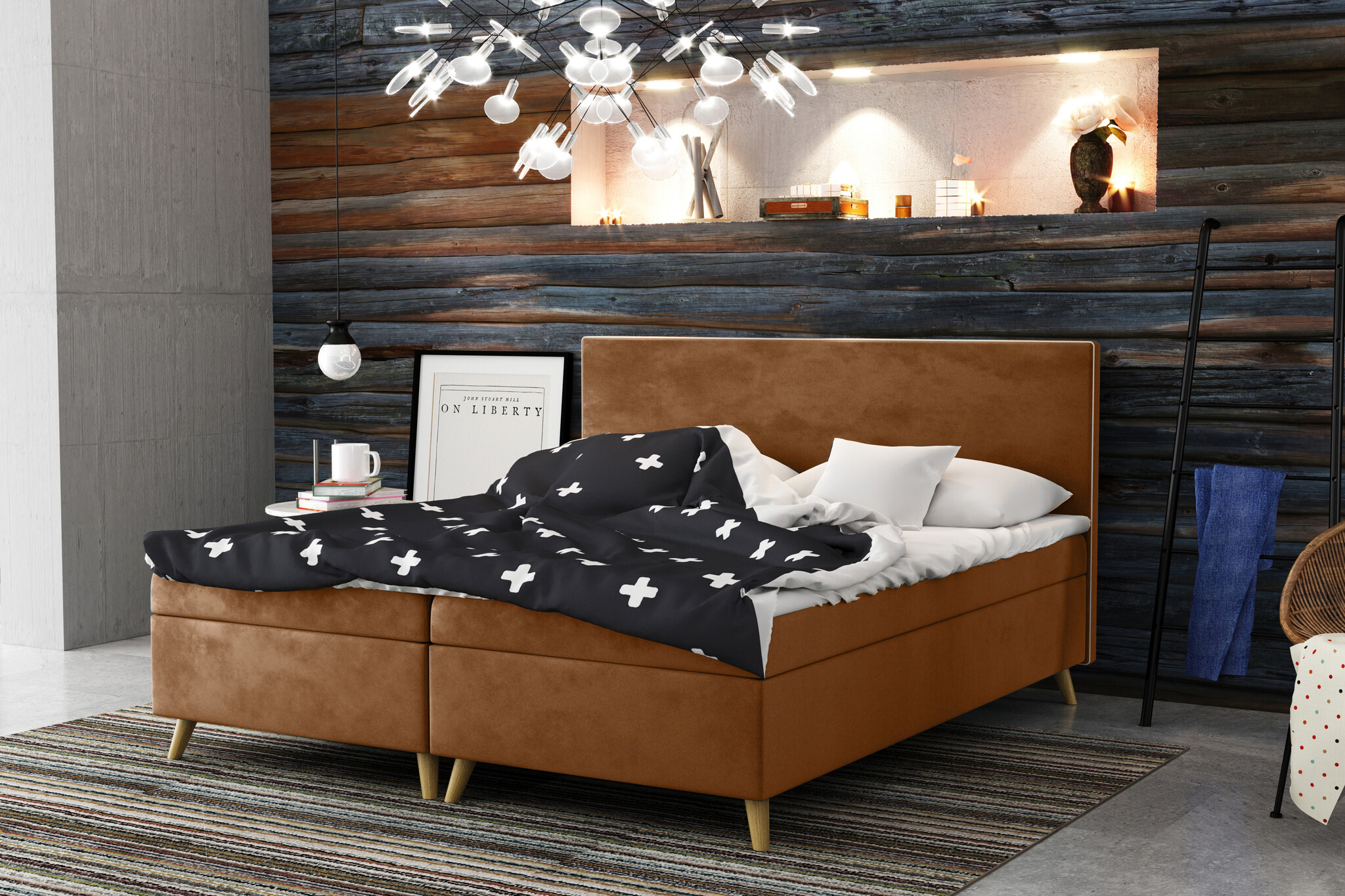 Noctera Opbergboxspring Bente - Velvet
