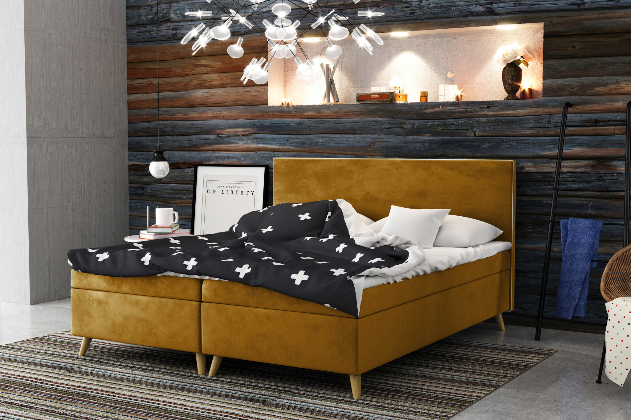 Noctera Opbergboxspring Bente - Velvet
