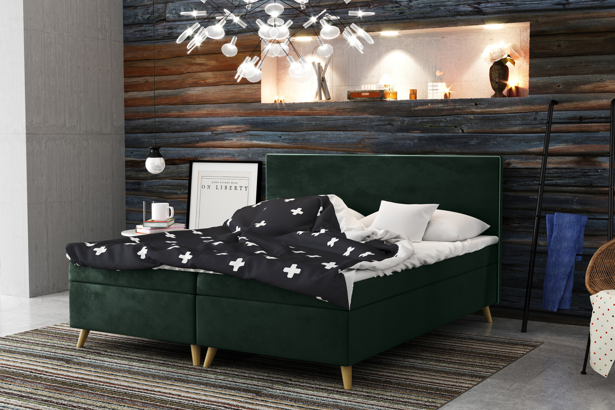 Noctera Opbergboxspring Bente - Velvet