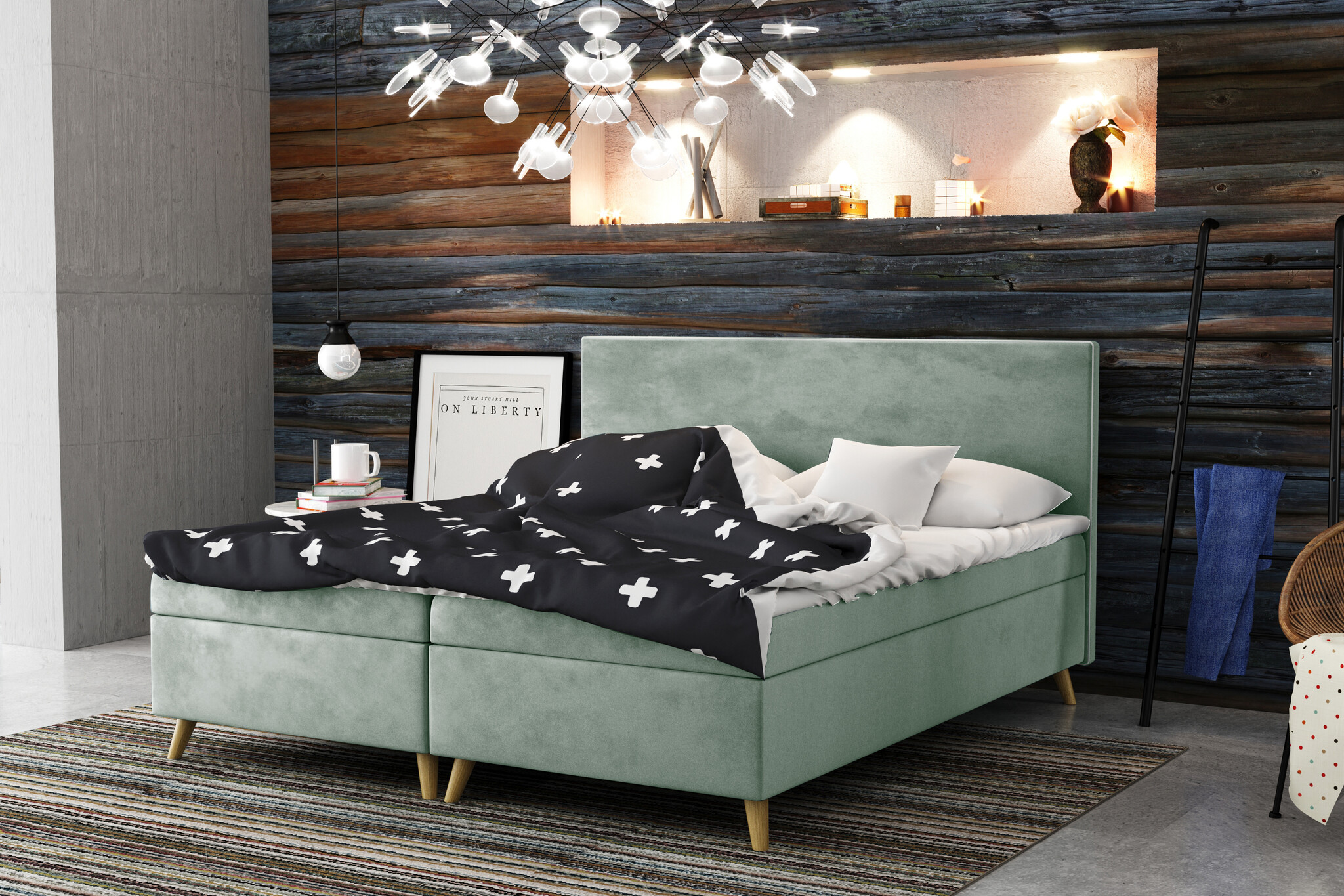 Noctera Opbergboxspring Bente - Velvet