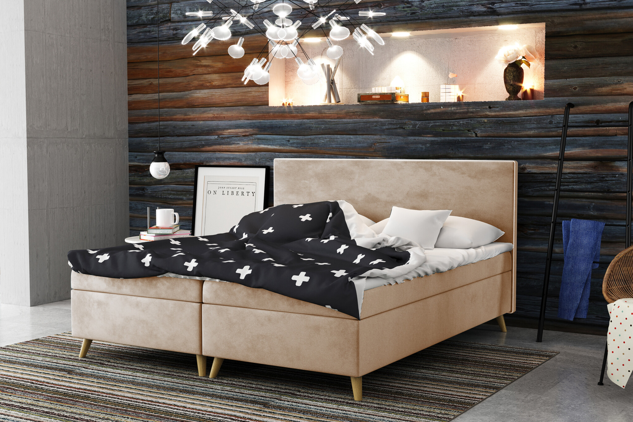 Noctera Opbergboxspring Bente - Velvet