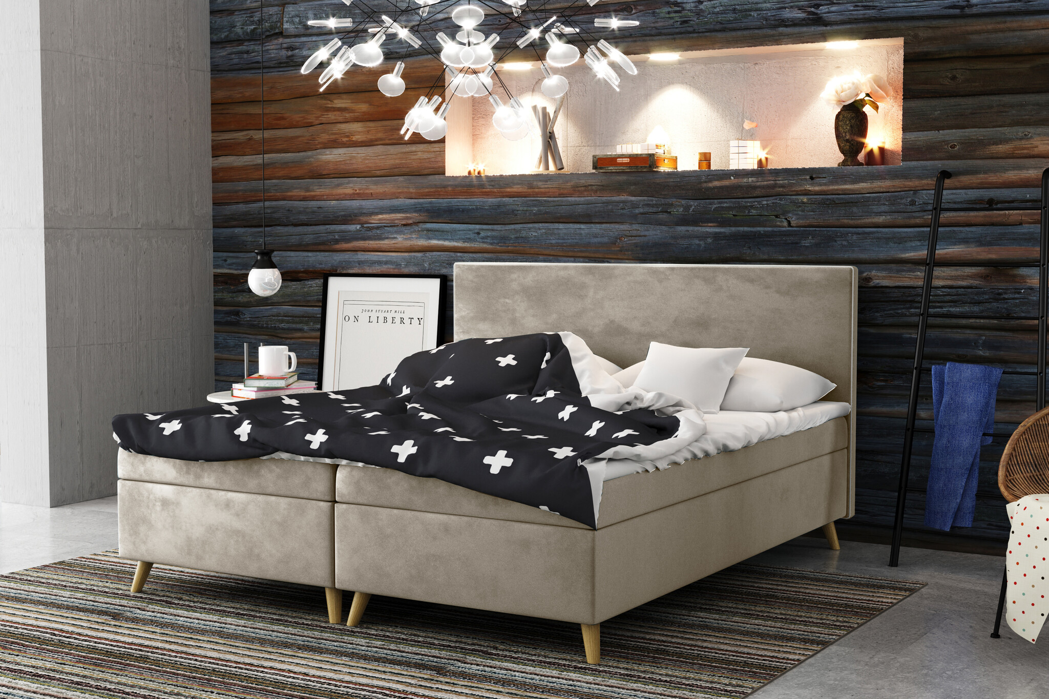 Noctera Opbergboxspring Bente - Velvet