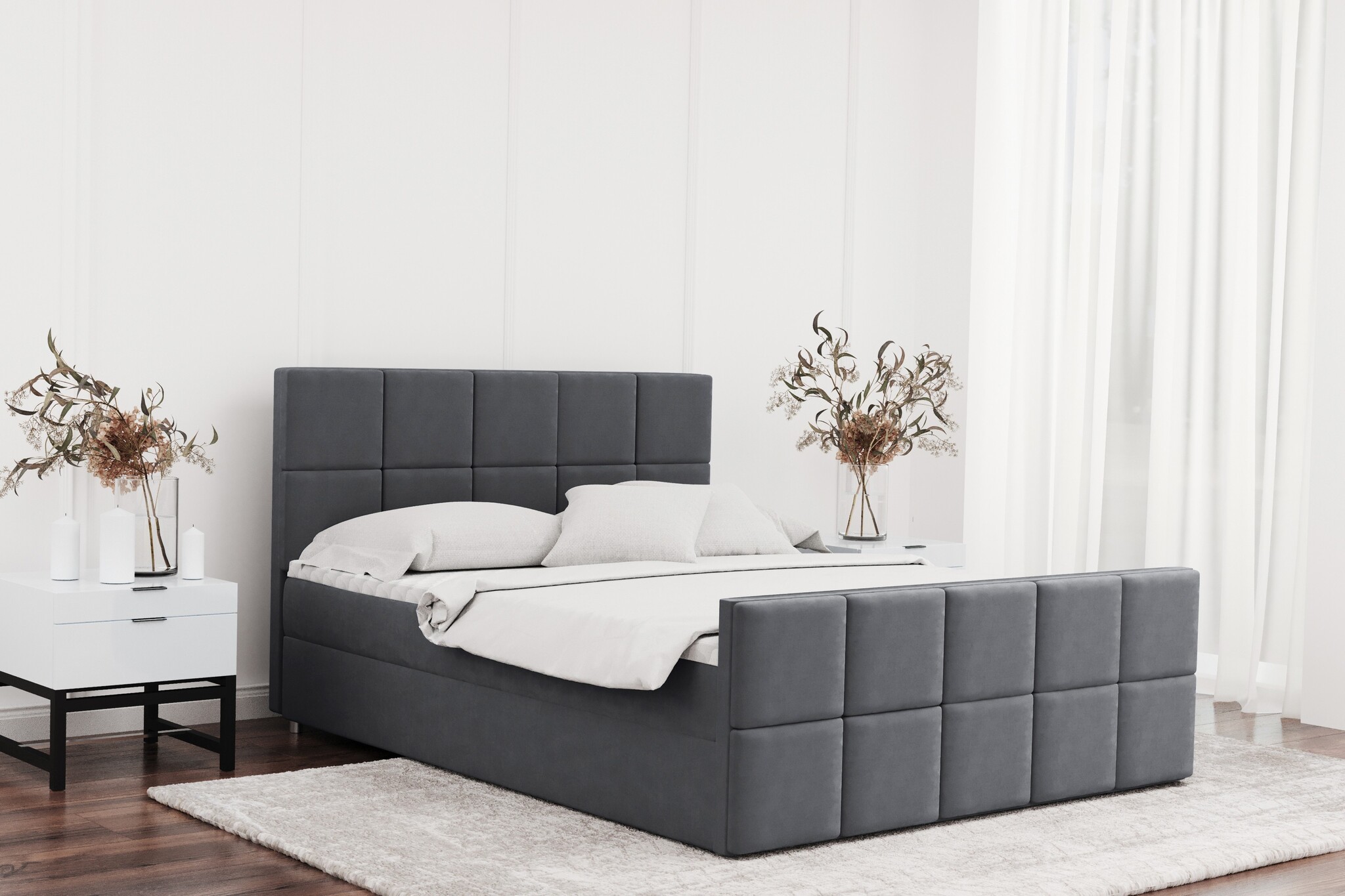 Noctera Opbergboxspring Hanne incl. voetbord - Velvet