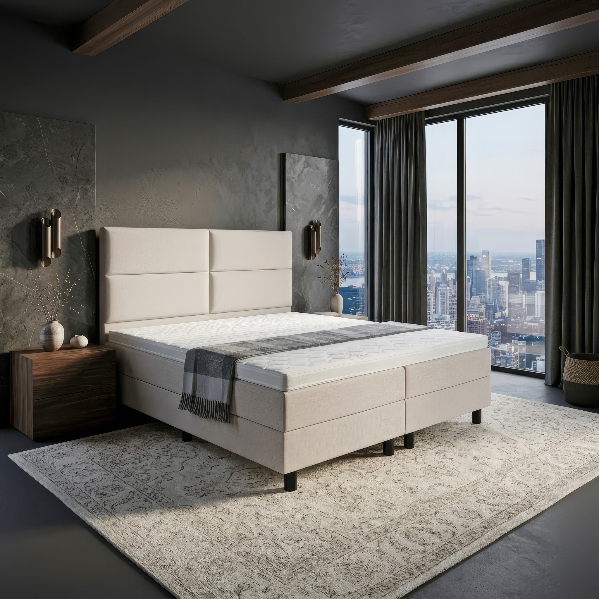 Vaste Boxspring Sevilla (Lengte 210/220 cm)