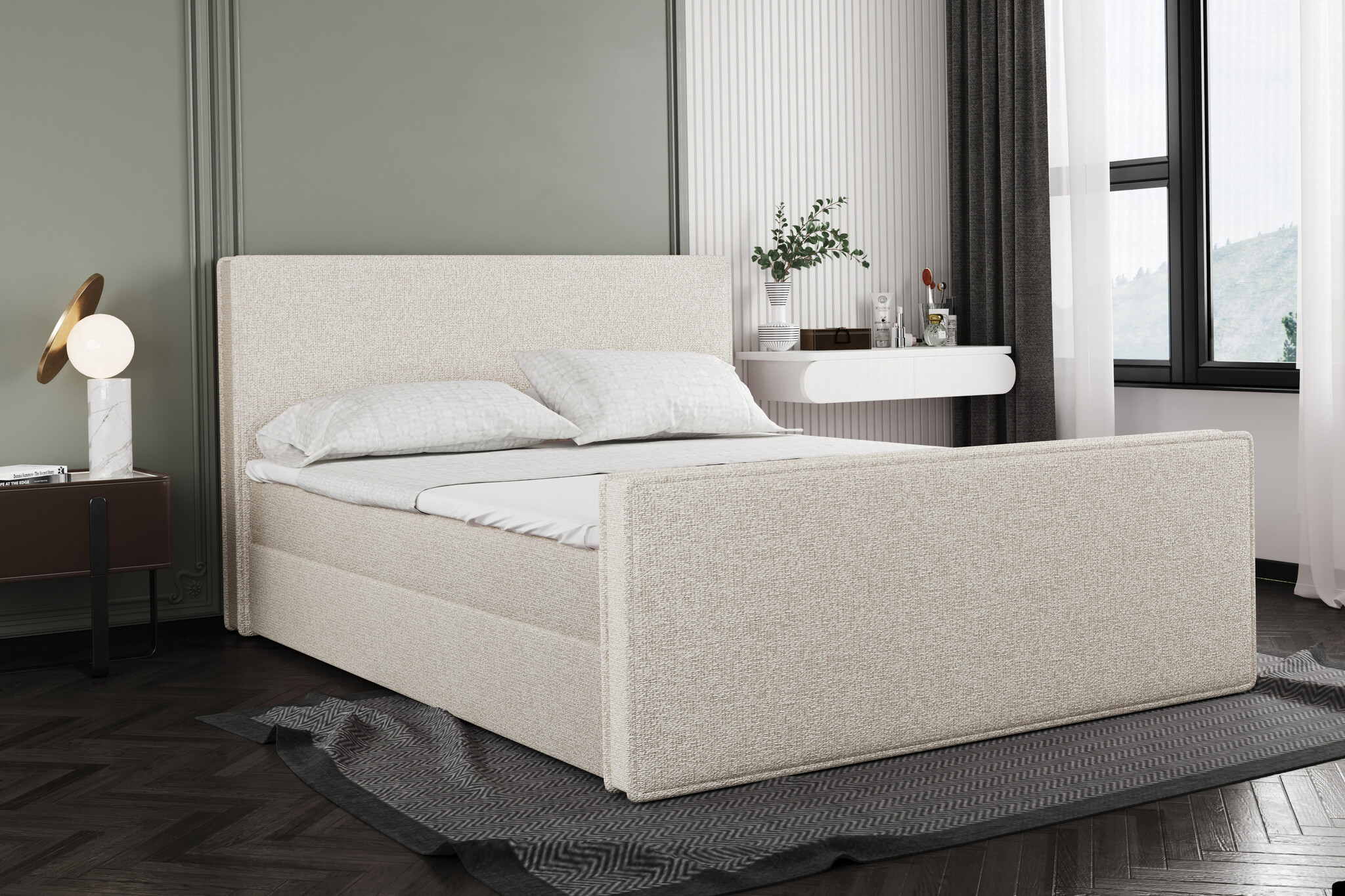 Noctera Opbergboxspring Luuk incl. voetbord