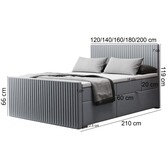 Noctera Opbergboxspring Parijs incl. voetbord - Velvet