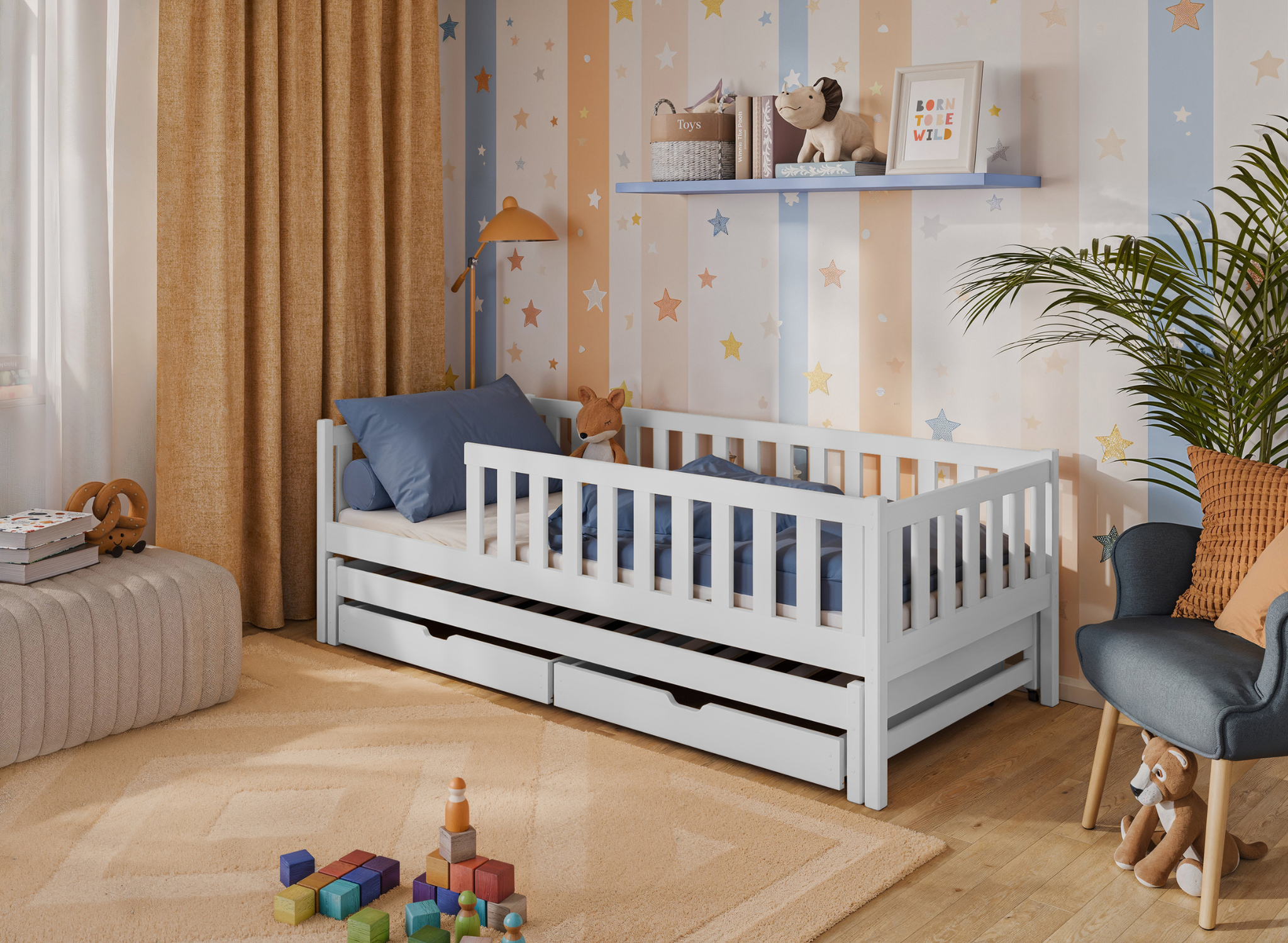 Kinderbed Coby - Wit - Direct Leverbaar!