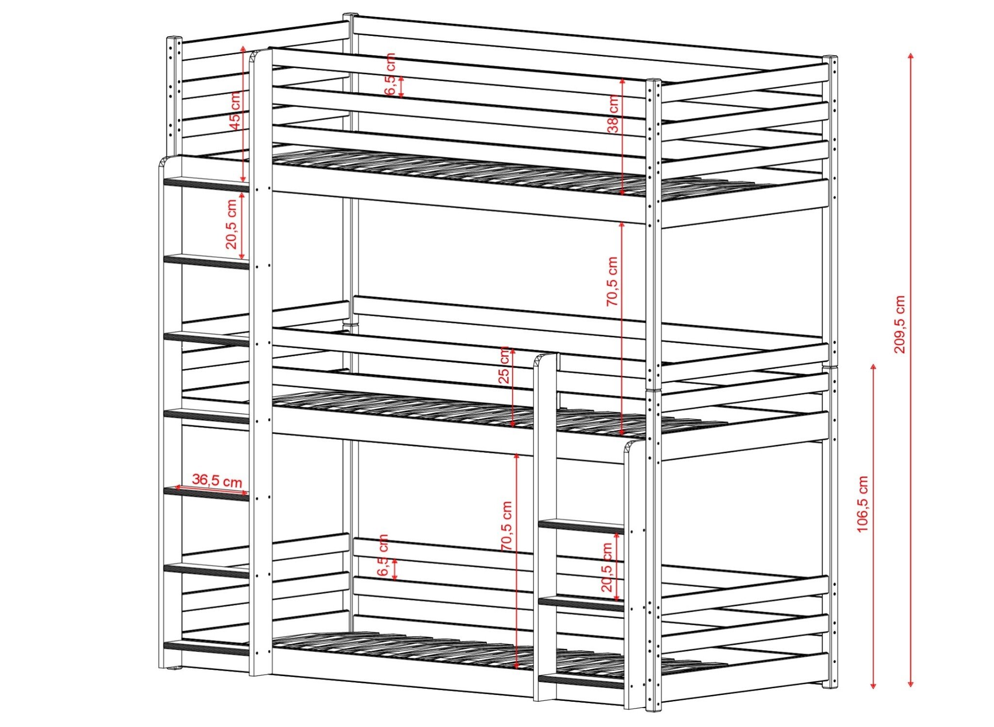 Stapelbed Mette - Wit - Direct Leverbaar!