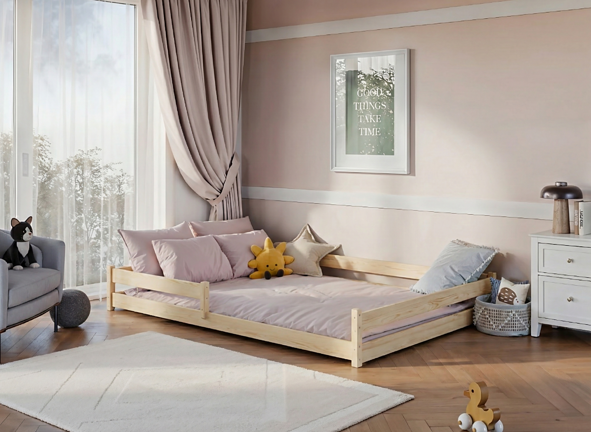 Vloerbed Floris - Naturel
