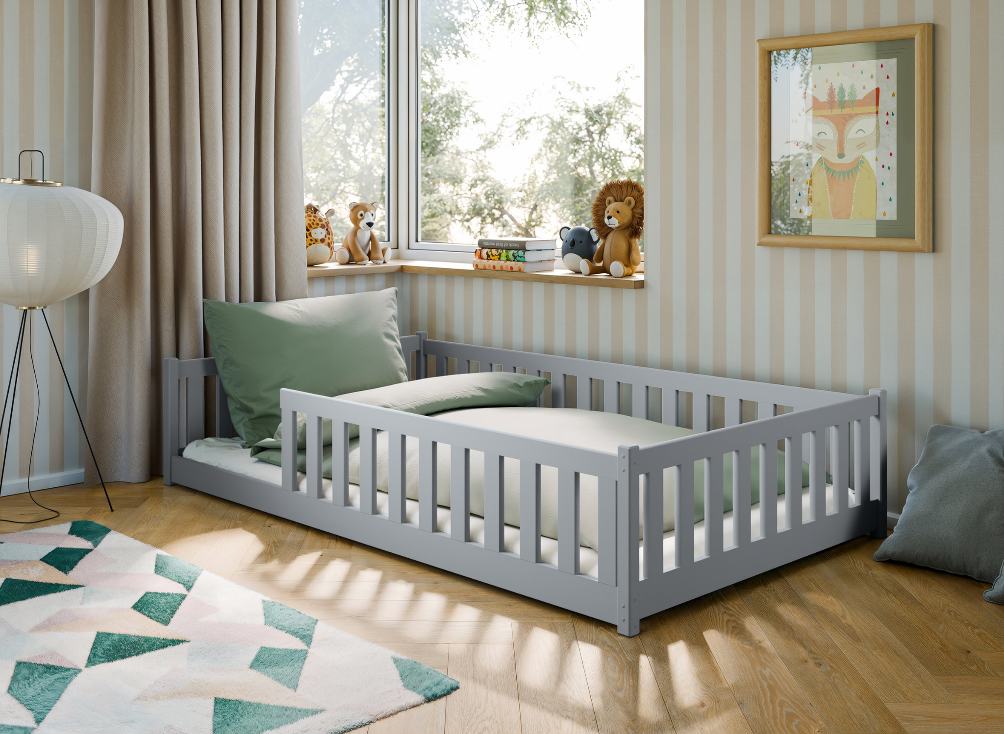 Vloerbed Olivier - Grijs - Direct Leverbaar!