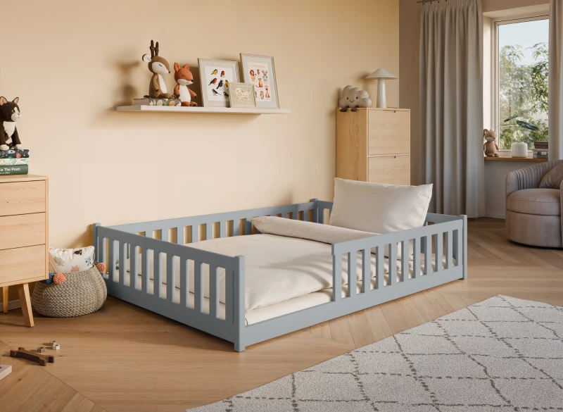 Vloerbed Olivier - Grijs - Direct Leverbaar!