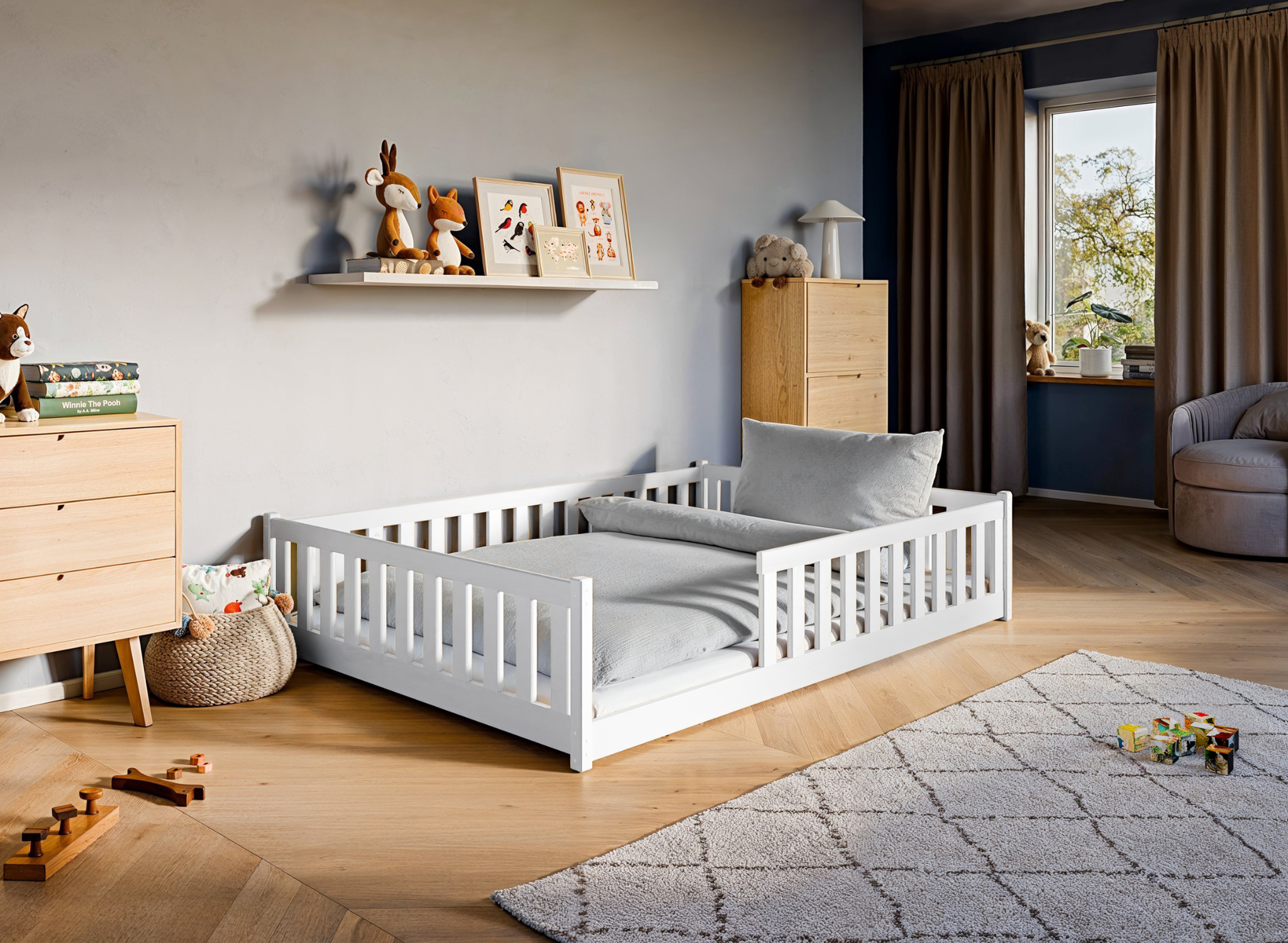 Vloerbed Olivier - Wit