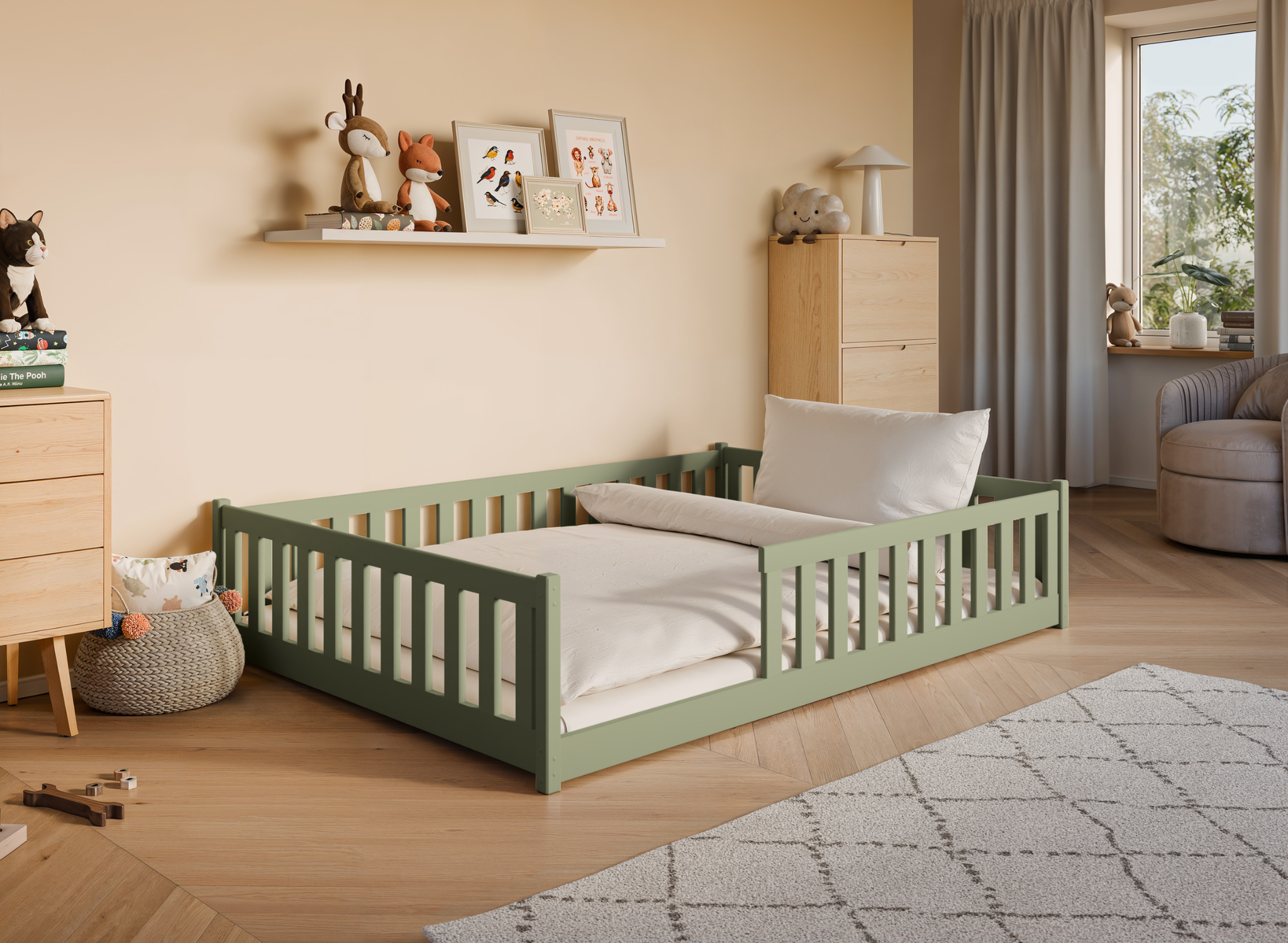 Vloerbed Olivier - Groen - Direct Leverbaar!