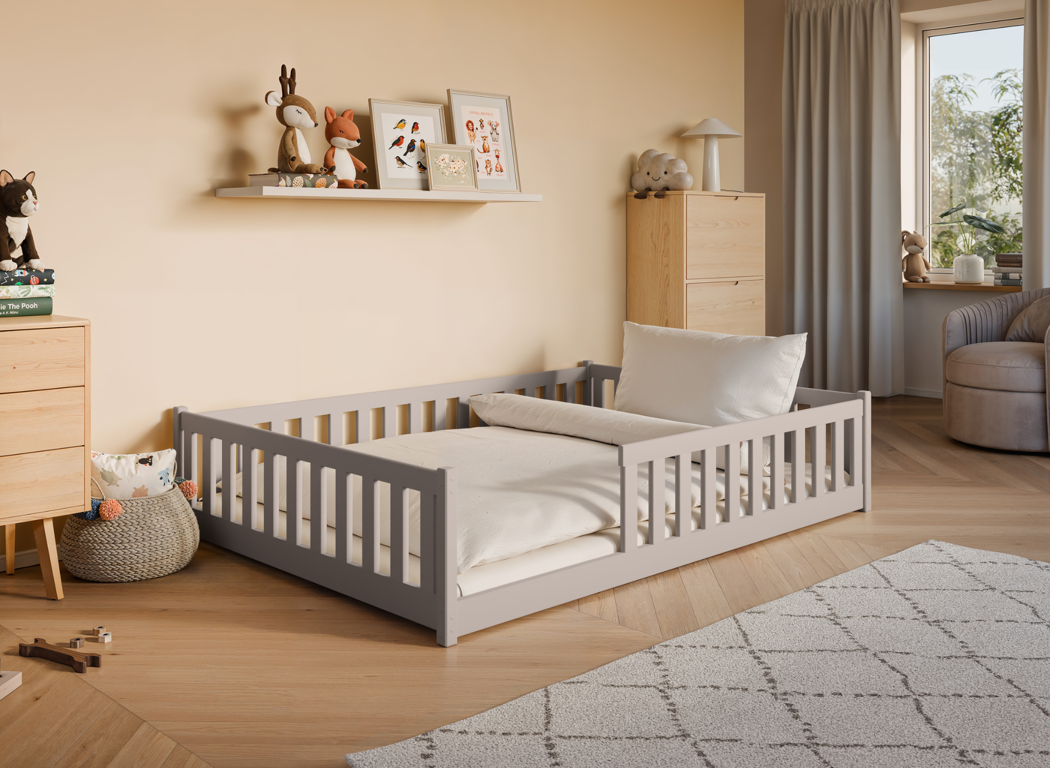 Vloerbed Olivier - Taupe - Direct Leverbaar!