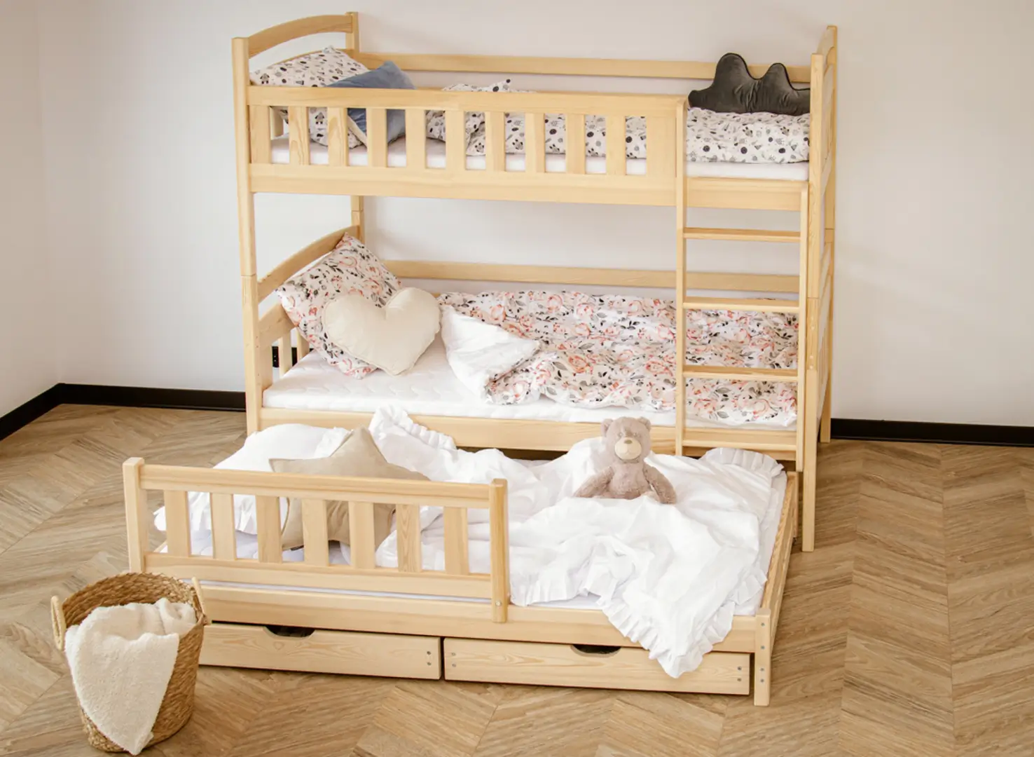 Stapelbed met Lade Bente - Groen - Direct Leverbaar!