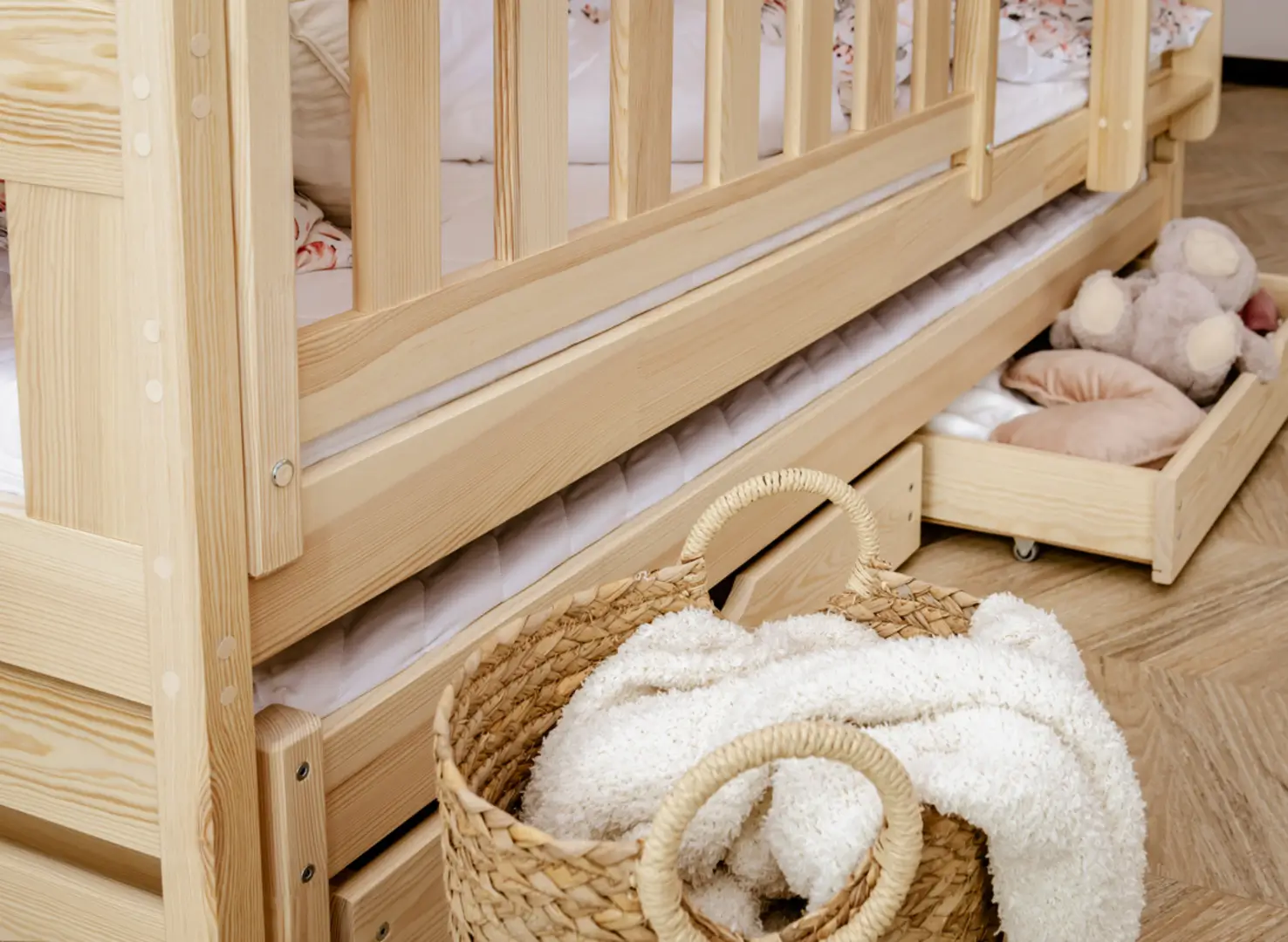 Stapelbed met Lade Bente - Taupe - Direct Leverbaar!