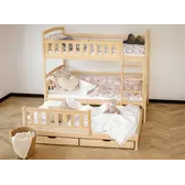 Stapelbed met Lade Bente - Taupe