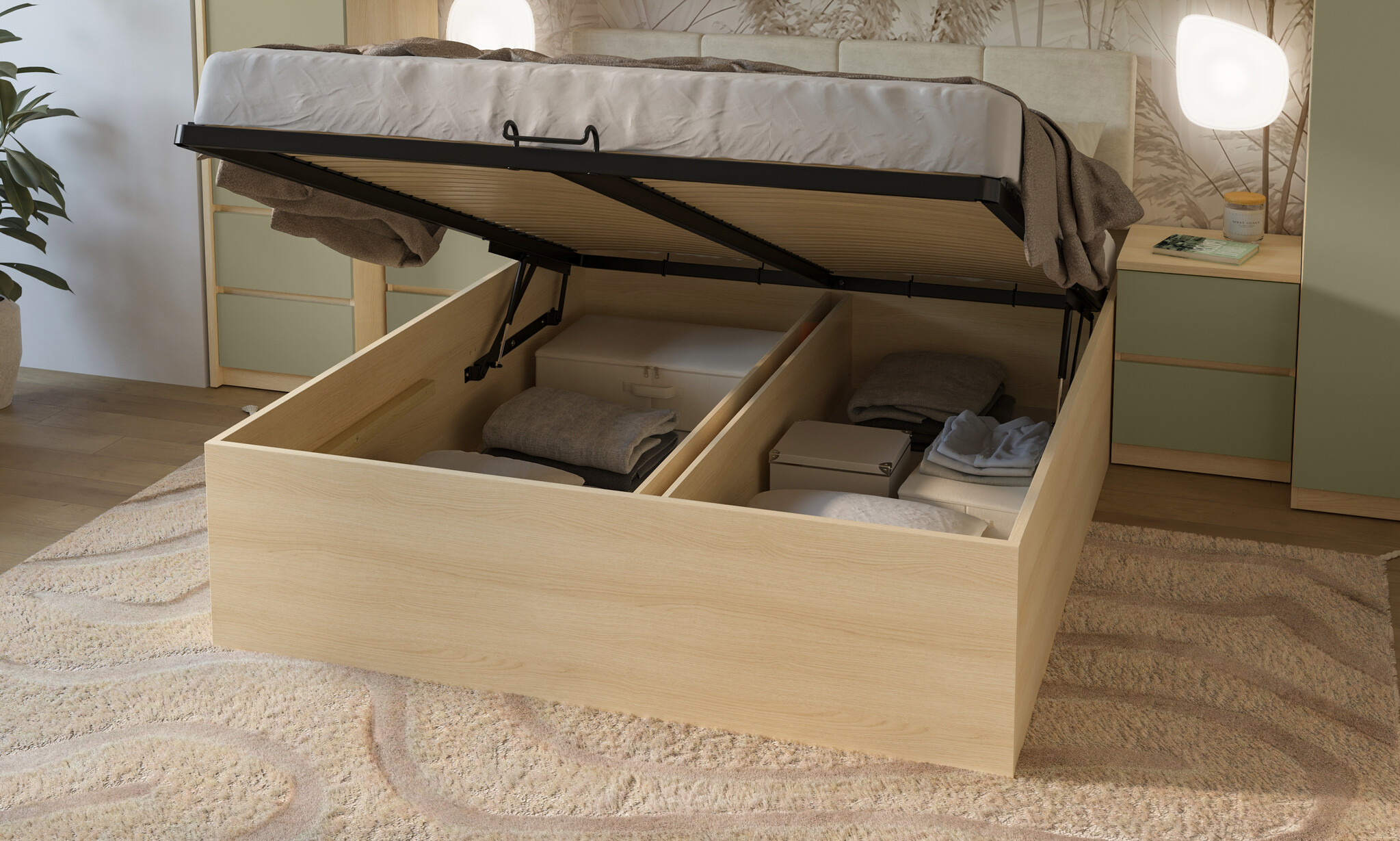 Opbergbed Tervik - Naturel