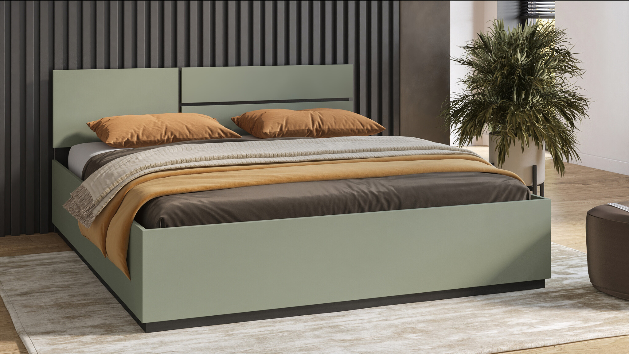 Bed Como - Groen