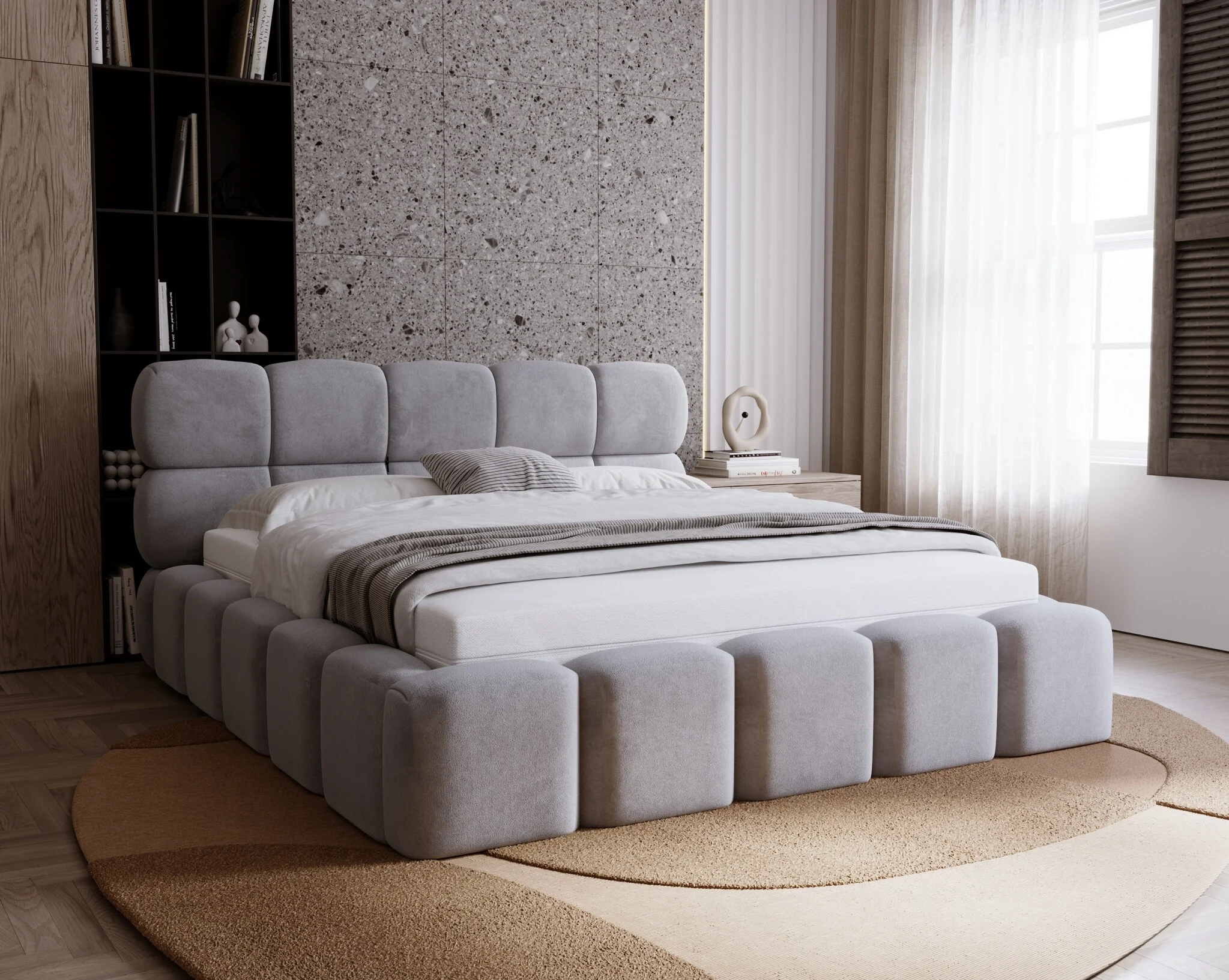 Opbergbed Noël - Teddystof