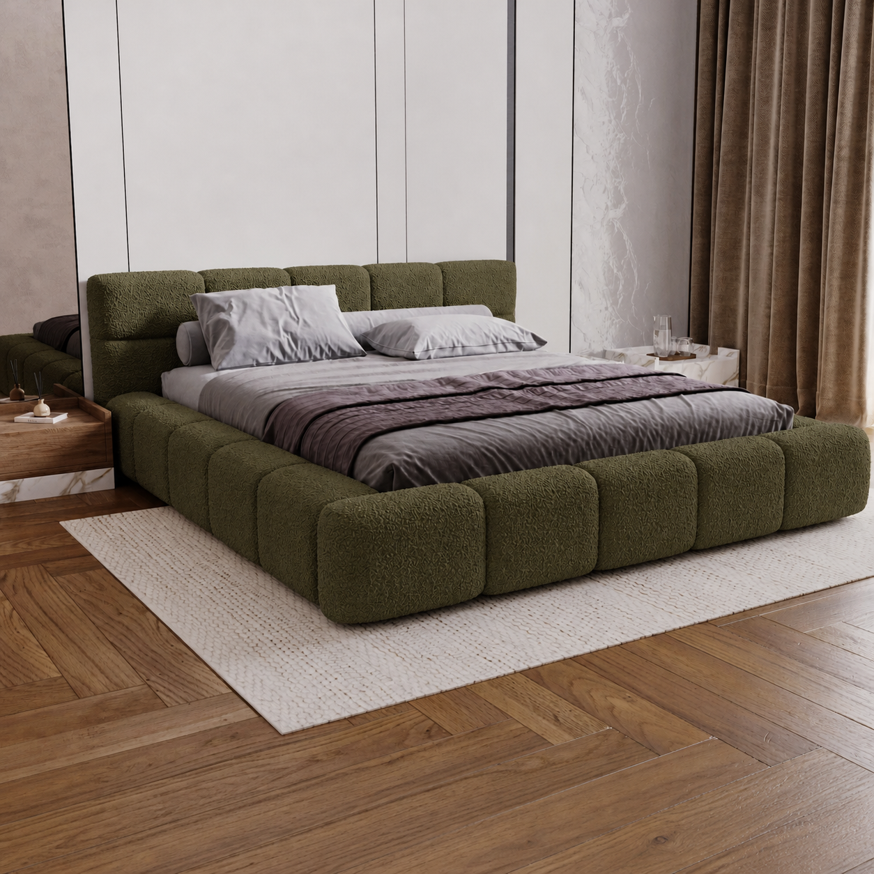 Opbergbed Como - Teddystof