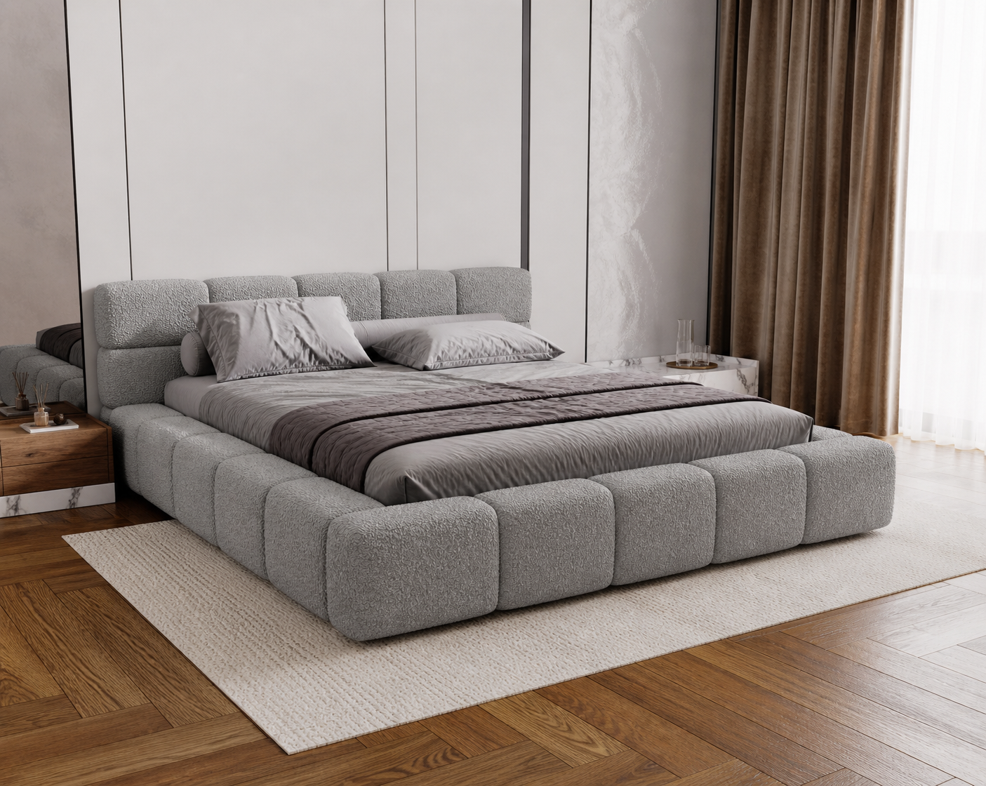 Opbergbed Como - Teddystof