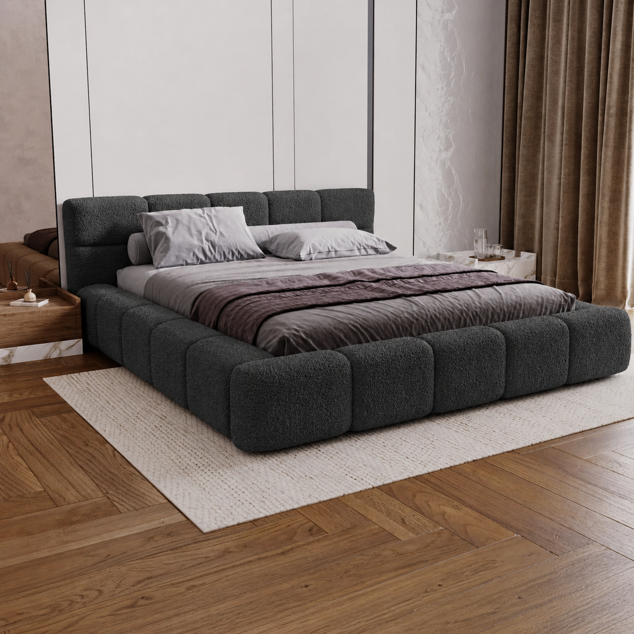 Opbergbed Como - Teddystof
