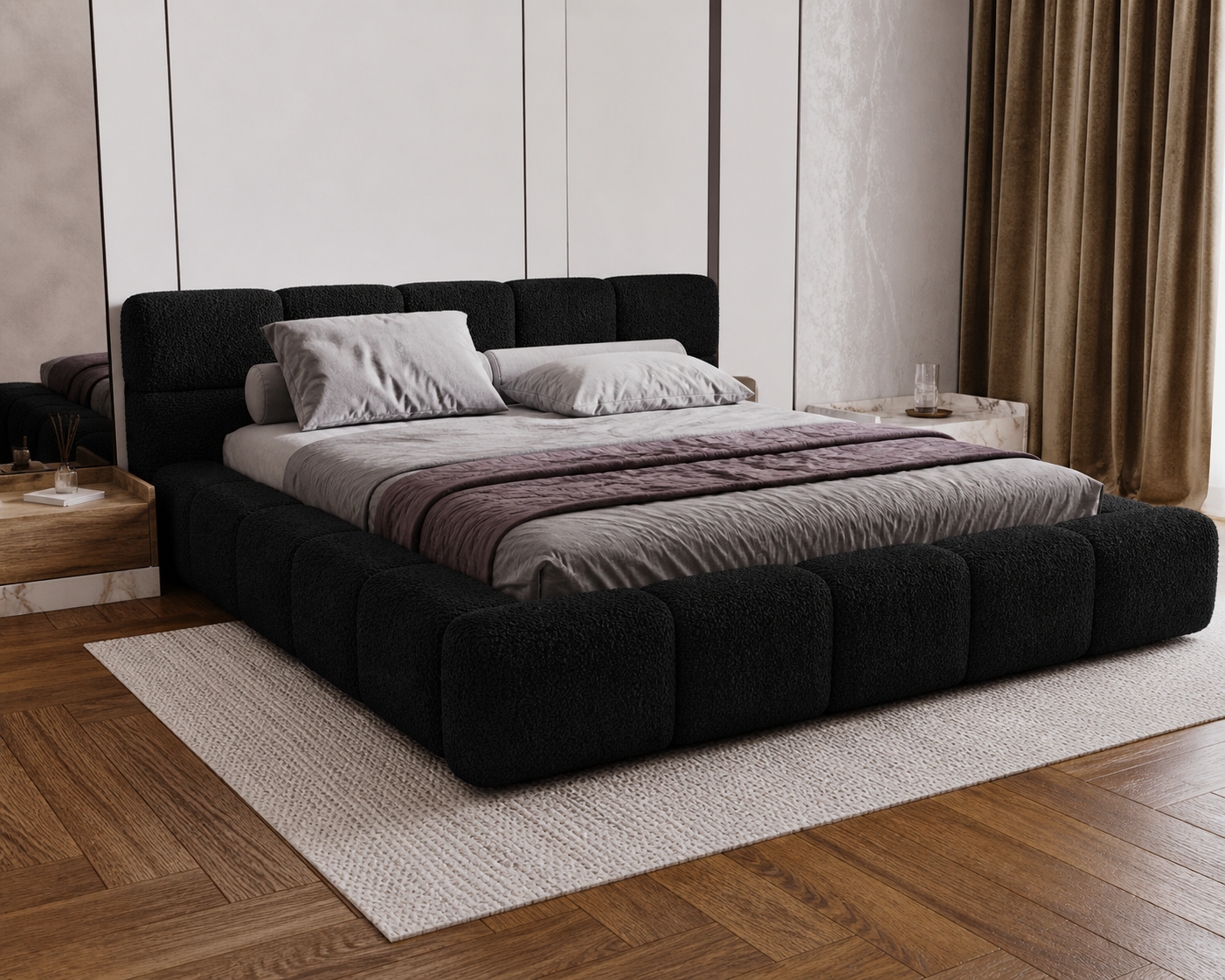 Opbergbed Como - Teddystof