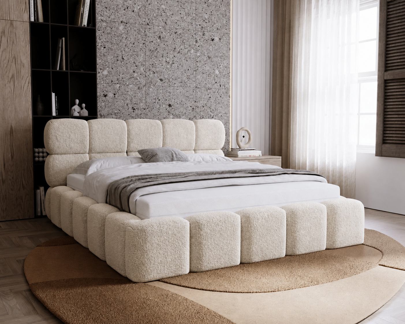 Opbergbed Noël - Teddystof