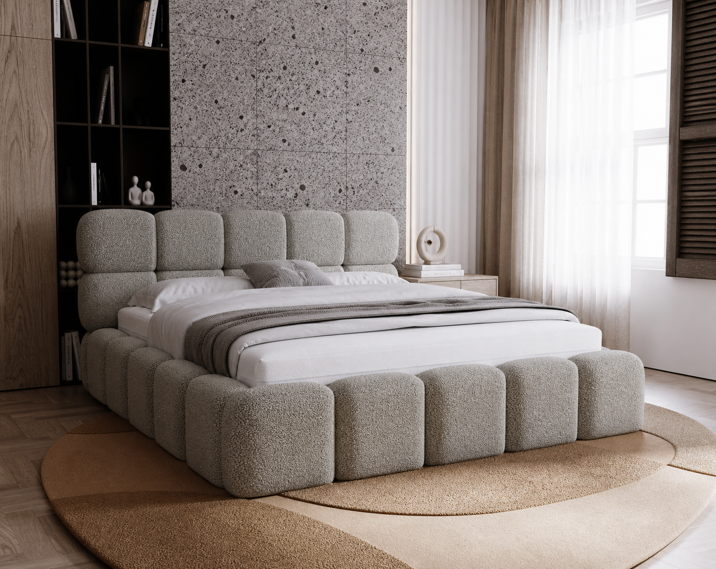 Opbergbed Noël - Teddystof