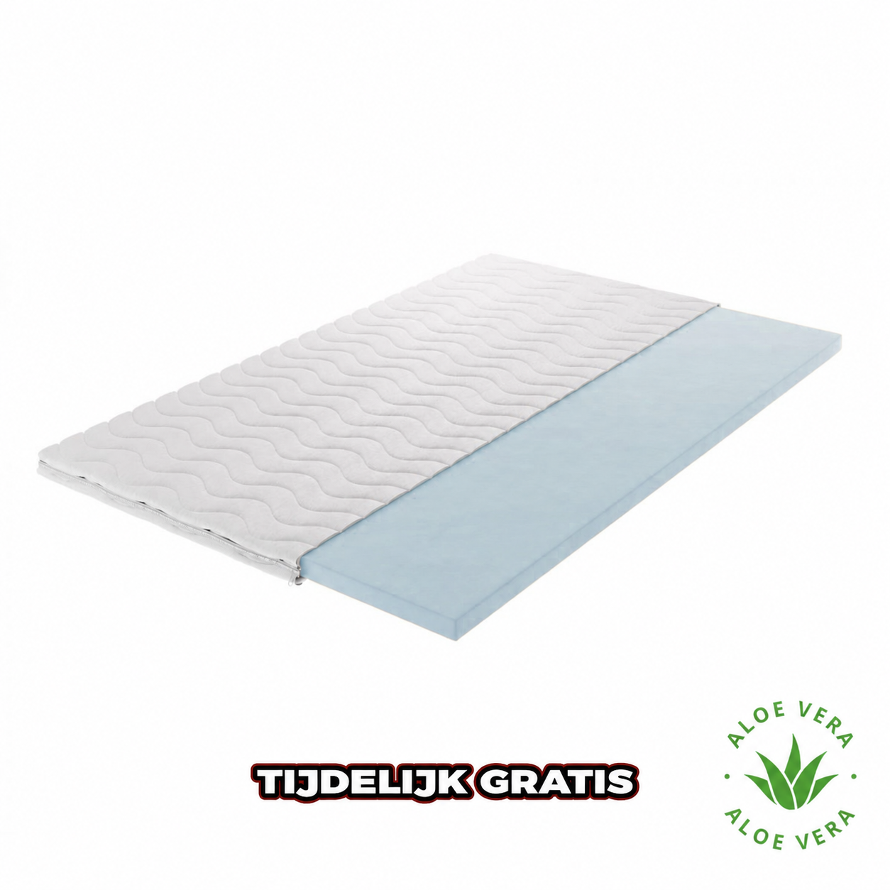 Topmatras Koudschuim 6 cm - GRATIS Aloë vera tijk