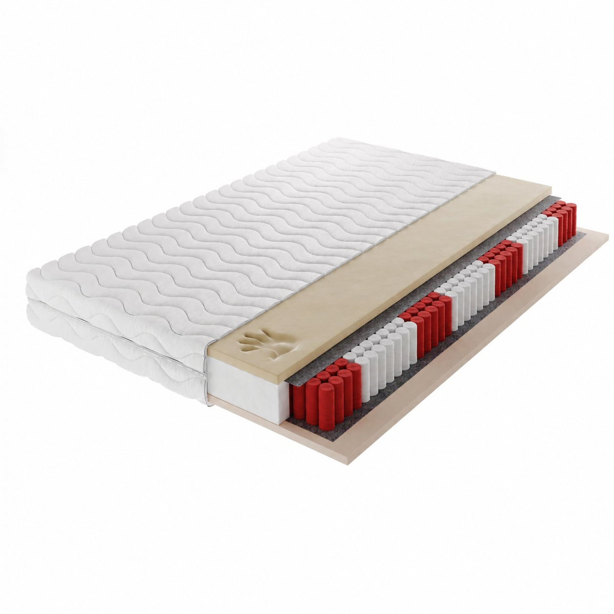 Pocketvering Matras Traagschuim 25 cm