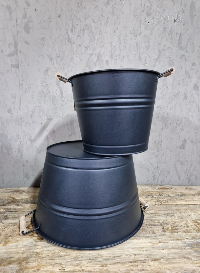 Buitenpot Sebo matt black groot