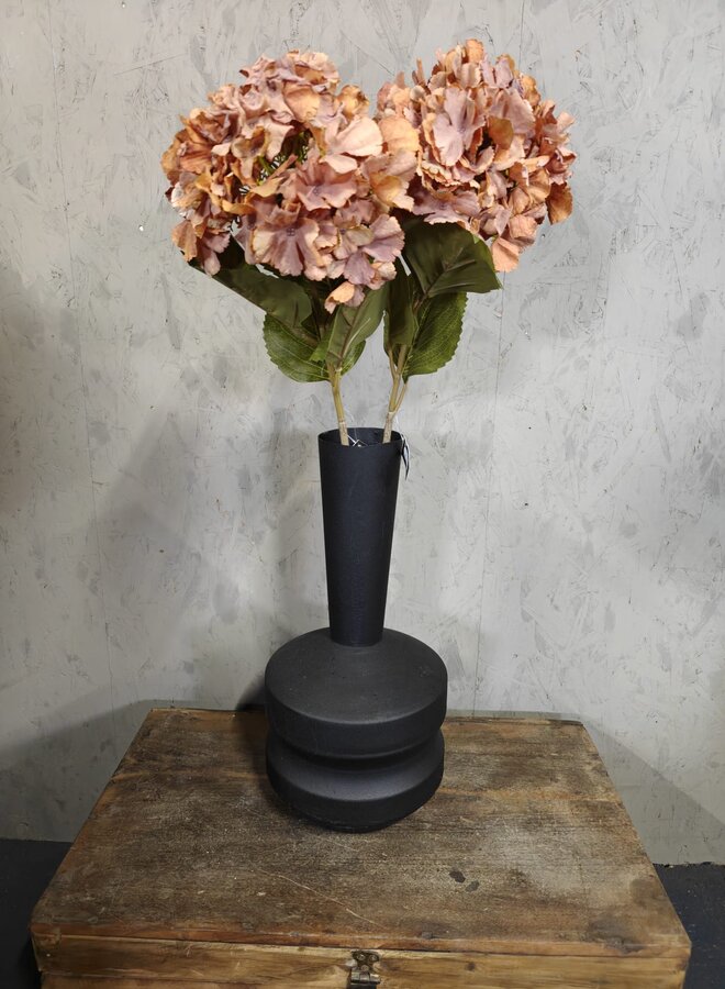 Zijden bloem Hydrangea Mauve Orange 85cm - Brynxz