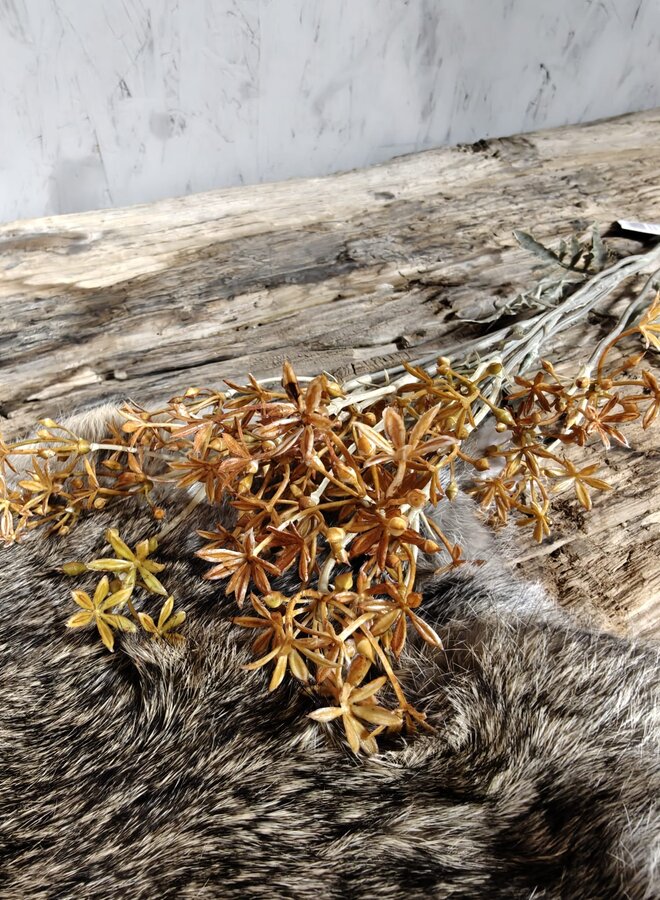 Zijden bloem Scallion Flower Spray Orange 67cm - Brynxz