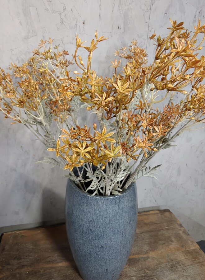 Zijden bloem Scallion Flower Spray Orange 67cm - Brynxz