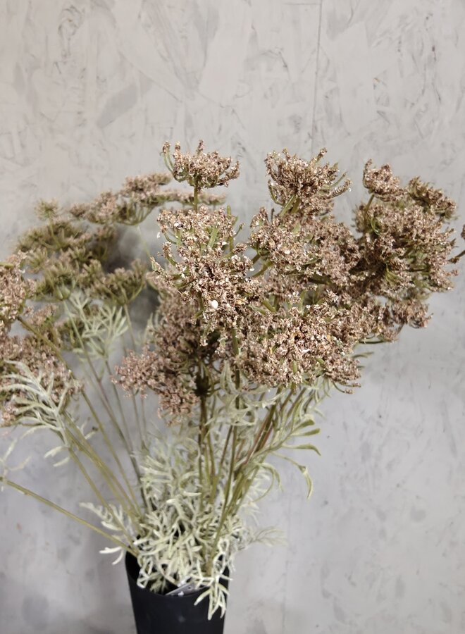 Zijden bloem Single Lace Flower Orange 80cm - Brynxz