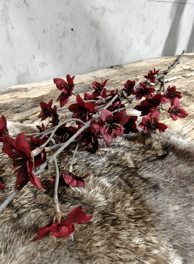 Zijden bloem Cornus Bordeaux 110cm - Brynxz