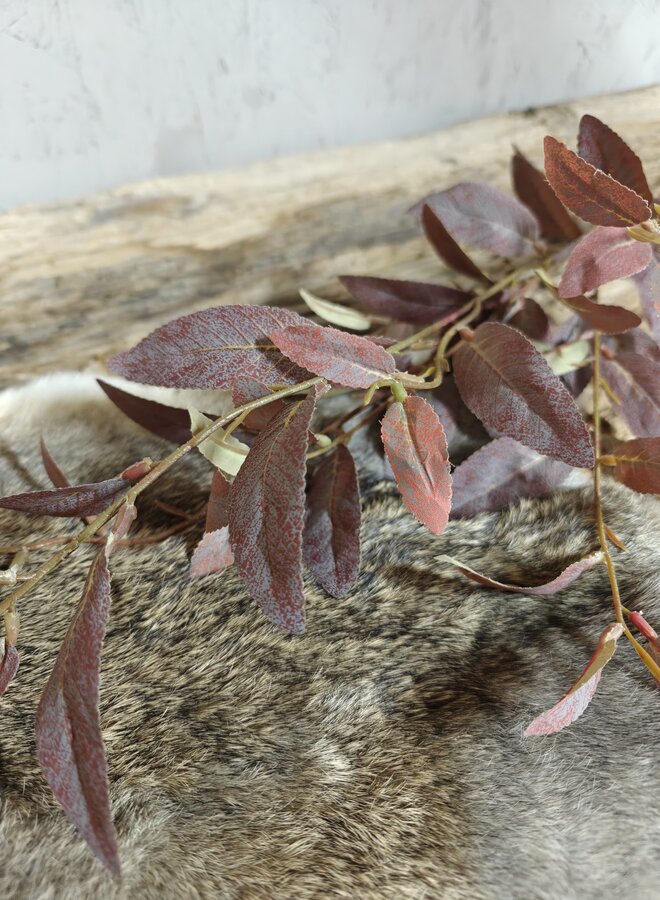 Zijden bloem Salix Green Purple 102cm - Brynxz