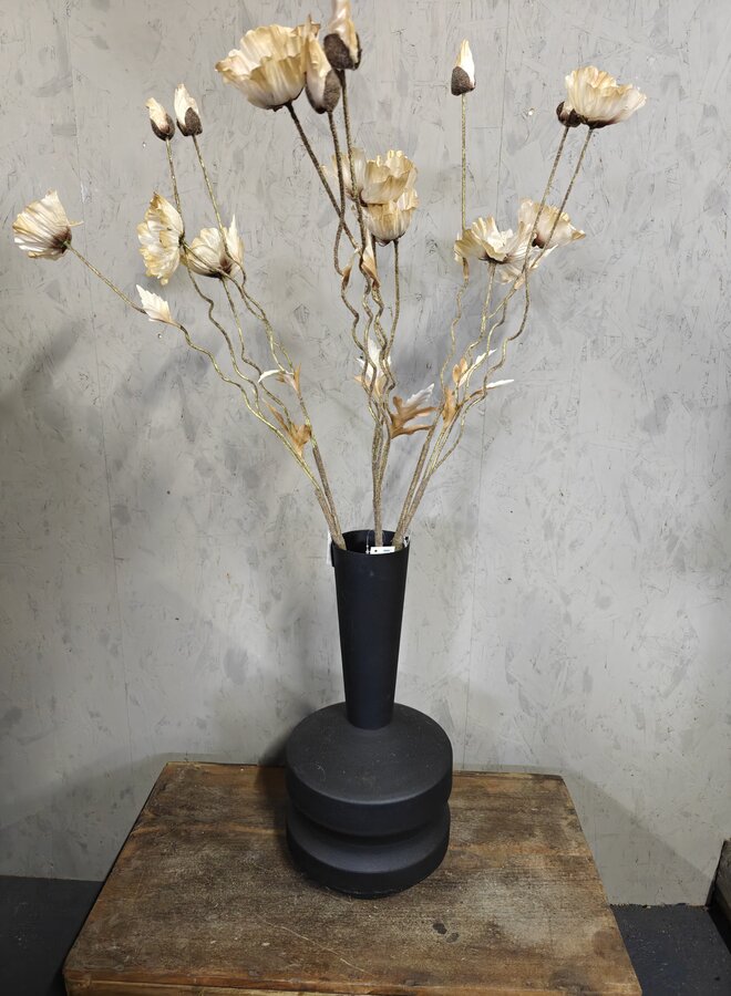 Zijden bloem Poppy Bundle Twist Off White 100cm - Brynxz