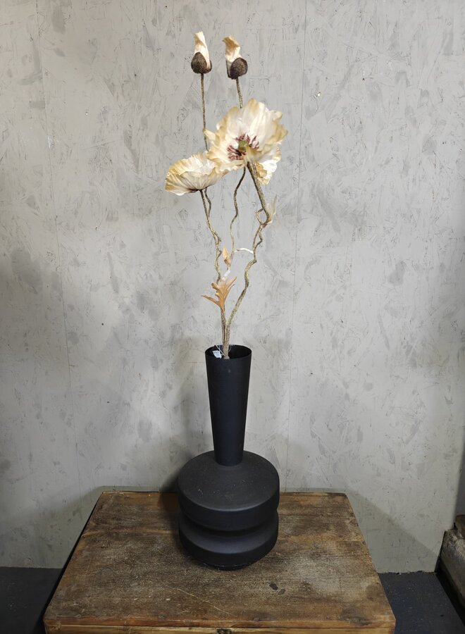 Zijden bloem Poppy Bundle Twist Off White 100cm - Brynxz