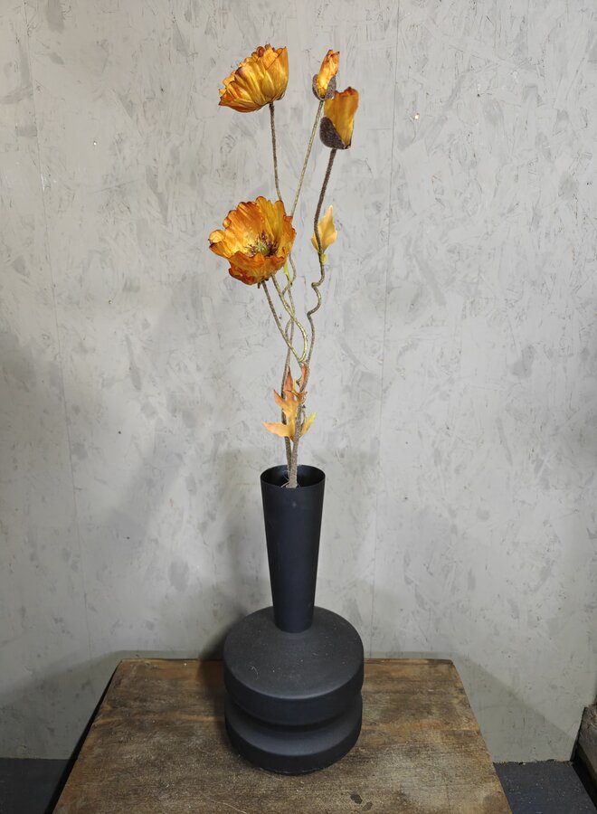 Zijden bloem Poppy Bundle Twist Orange 100cm - Brynxz