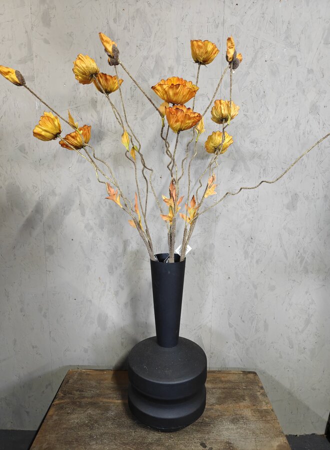 Zijden bloem Poppy Bundle Twist Orange 100cm - Brynxz