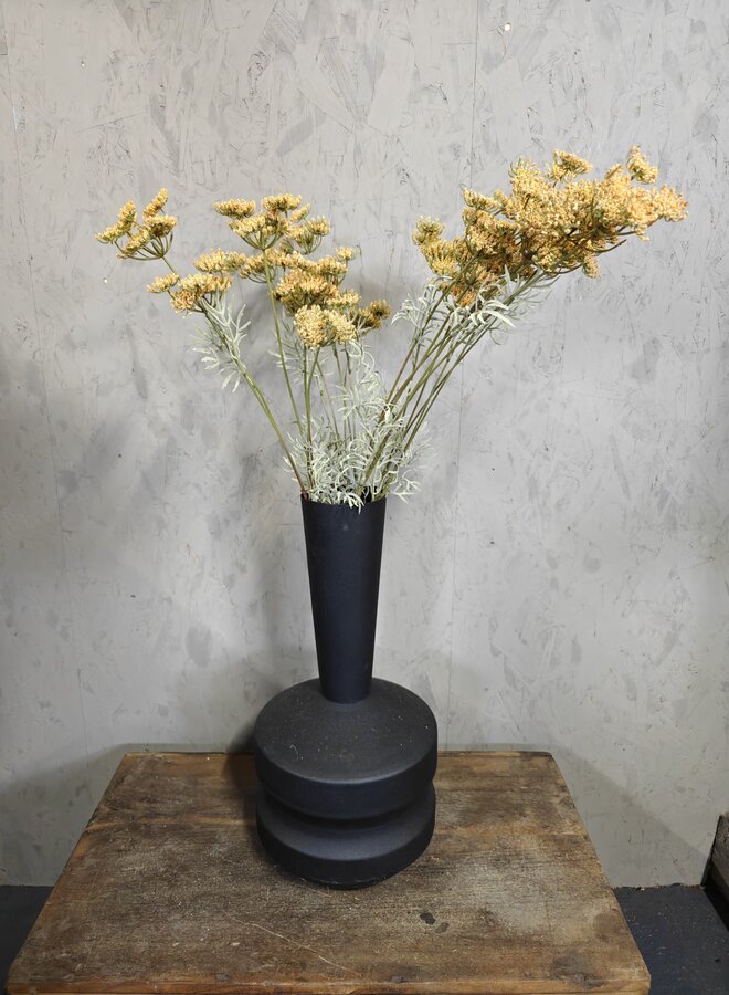 Zijden bloem Single Lace Flower Yellow 80cm - Brynxz