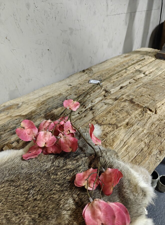 Zijden bloem Silver Leave Twig Pink 90cm